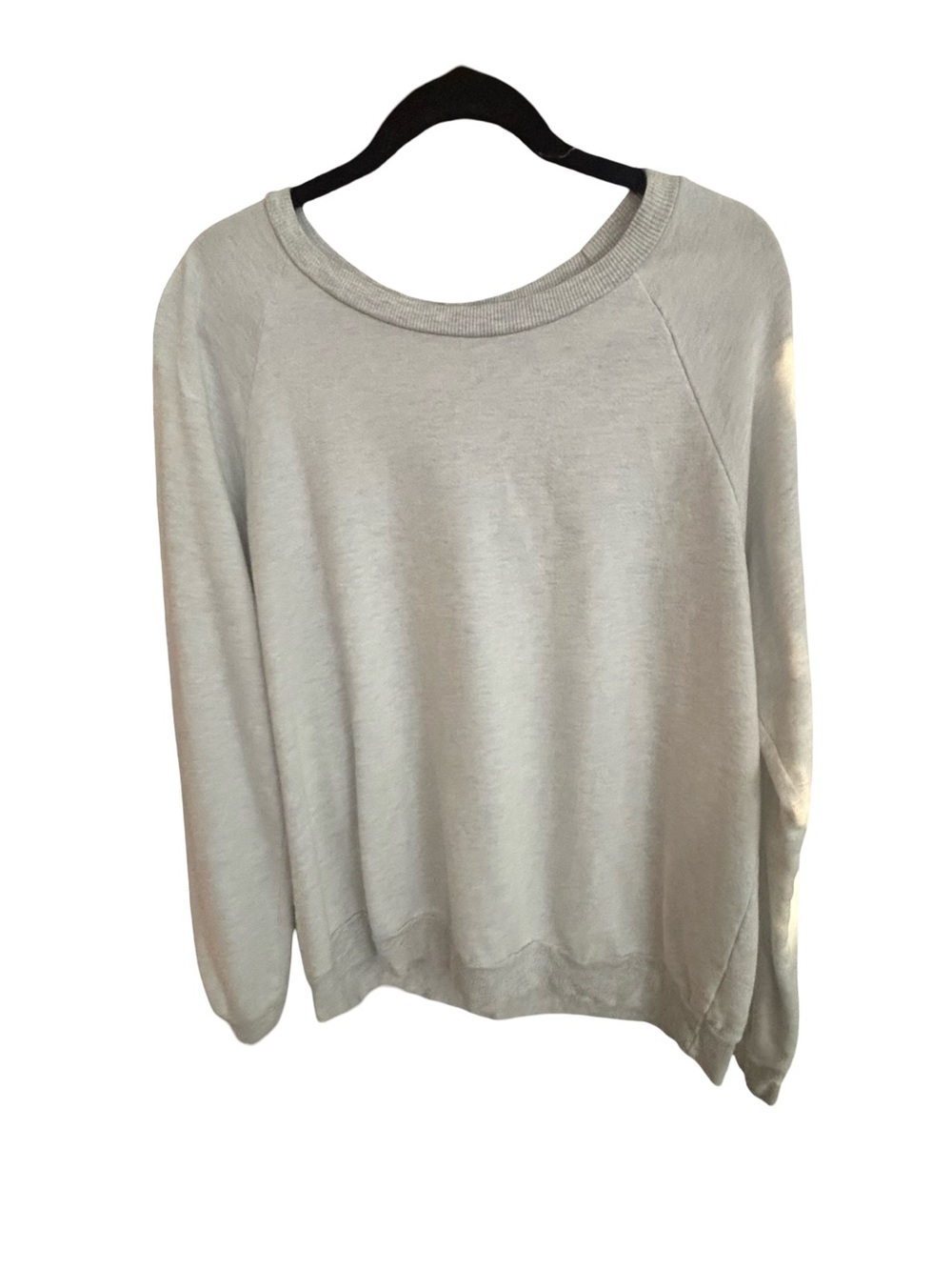 T.La Light Grayish Raglan Sleeves Crewneck Minimalist Oversized Sweatshirt XL